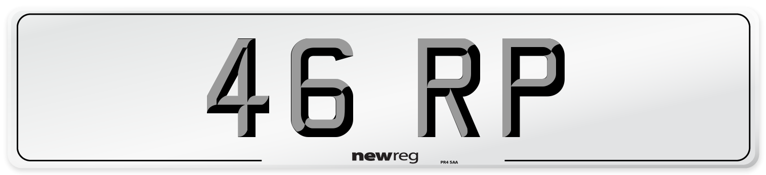 46 RP Number Plate from New Reg
